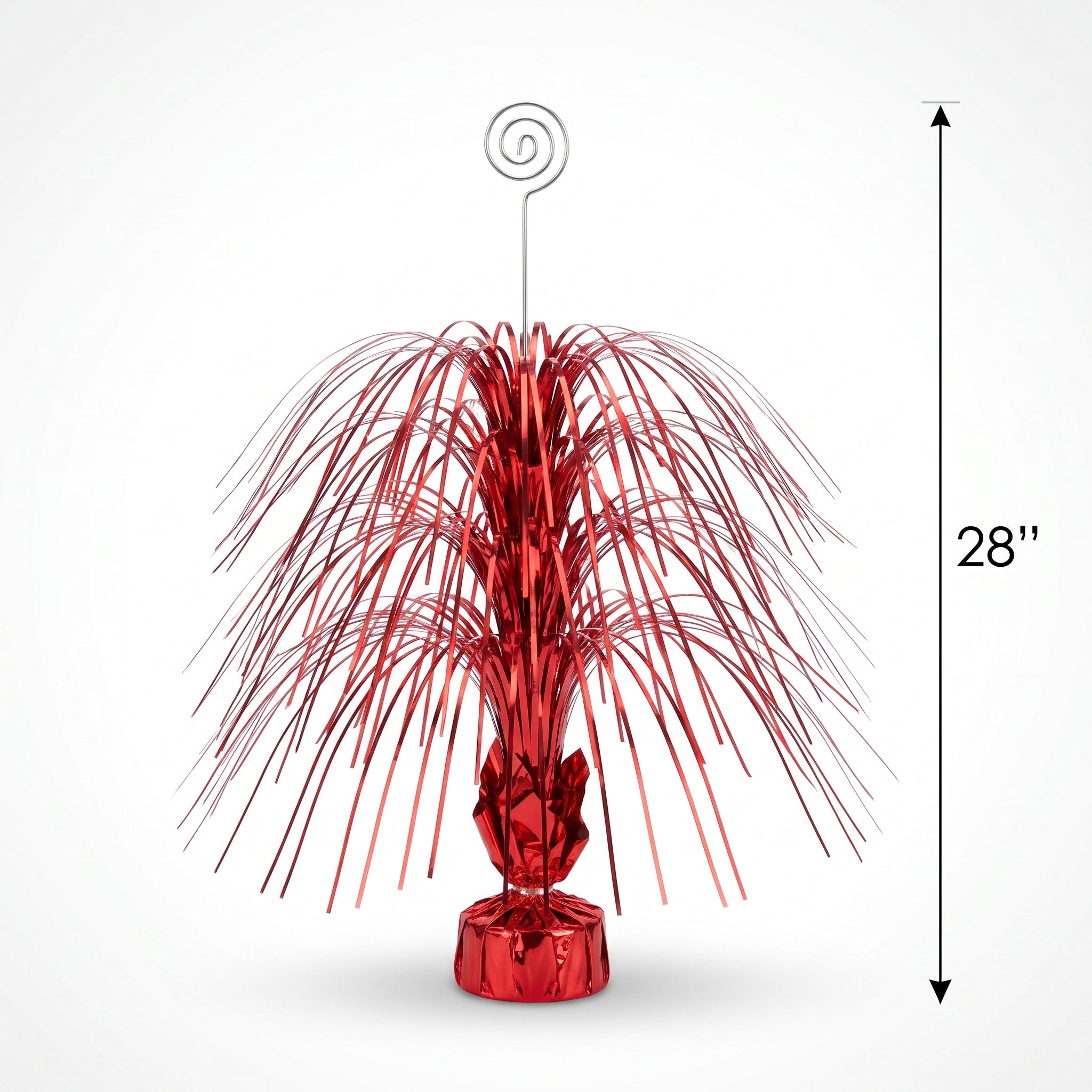 Red Metallic Spray Centerpiece - 28 In.