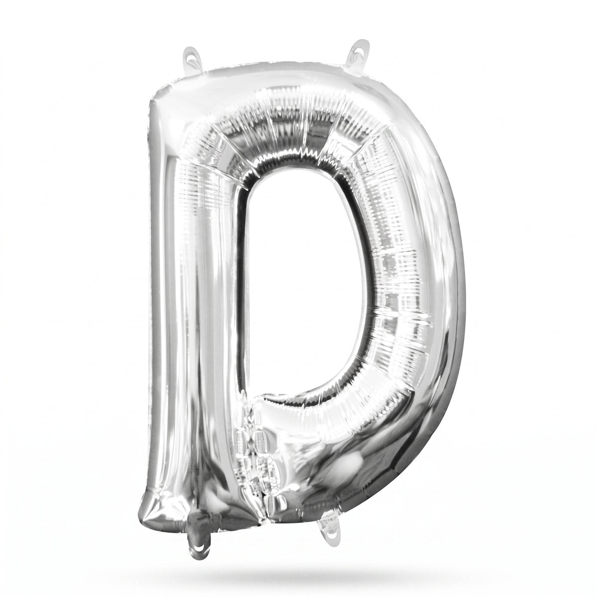 Silver Foil Mylar Balloon Letter "D" - Air Filled