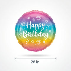 Sparkle and Shine Happy Birthday Foil Balloon