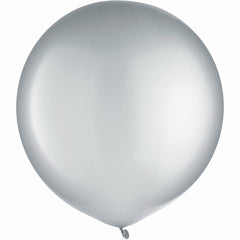 Silver 24" Pearl Latex Balloons - 4 Pack