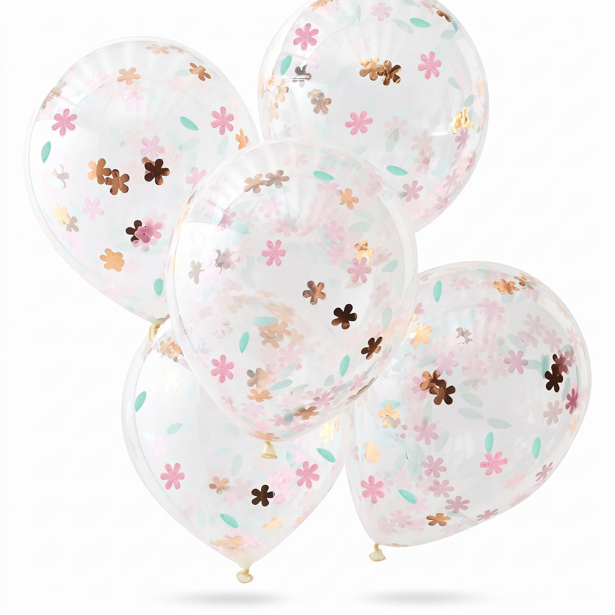 Confetti Floral Foil Balloons - Set of 5