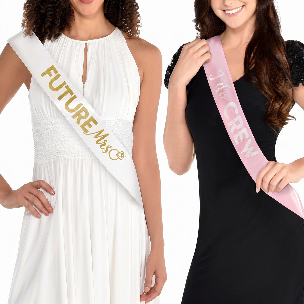 "Future Mrs." & "Bride Tribe" Bachelorette Sash Set, 6-Pack