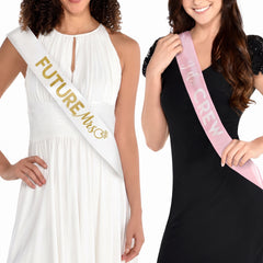 "Future Mrs." & "Bride Tribe" Bachelorette Sash Set, 6-Pack