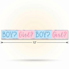 Pink or Blue? Gender Reveal Banner