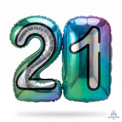 Metallic "Finally 21" Foil Balloon