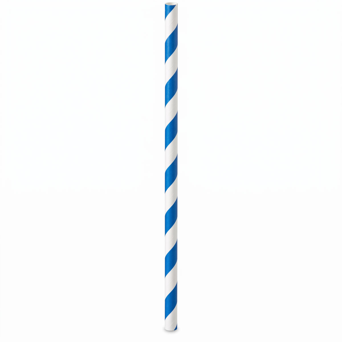 Bright Royal Blue Paper Straws - 7.75 in.