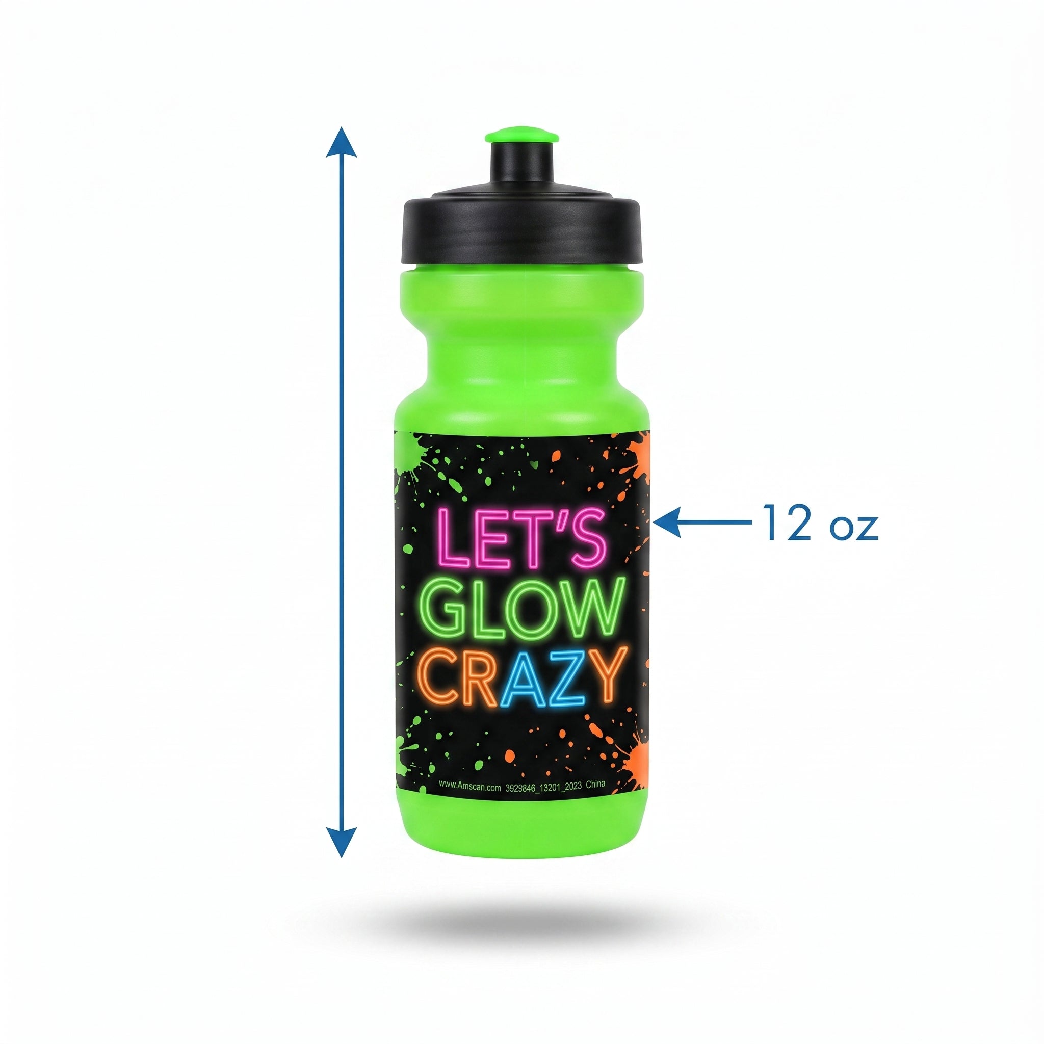 Let's Glow Crazy Plastic Water Bottle