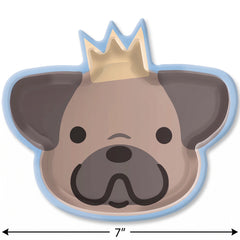 Adorable Puppy Party 7" Shaped Paper Plates