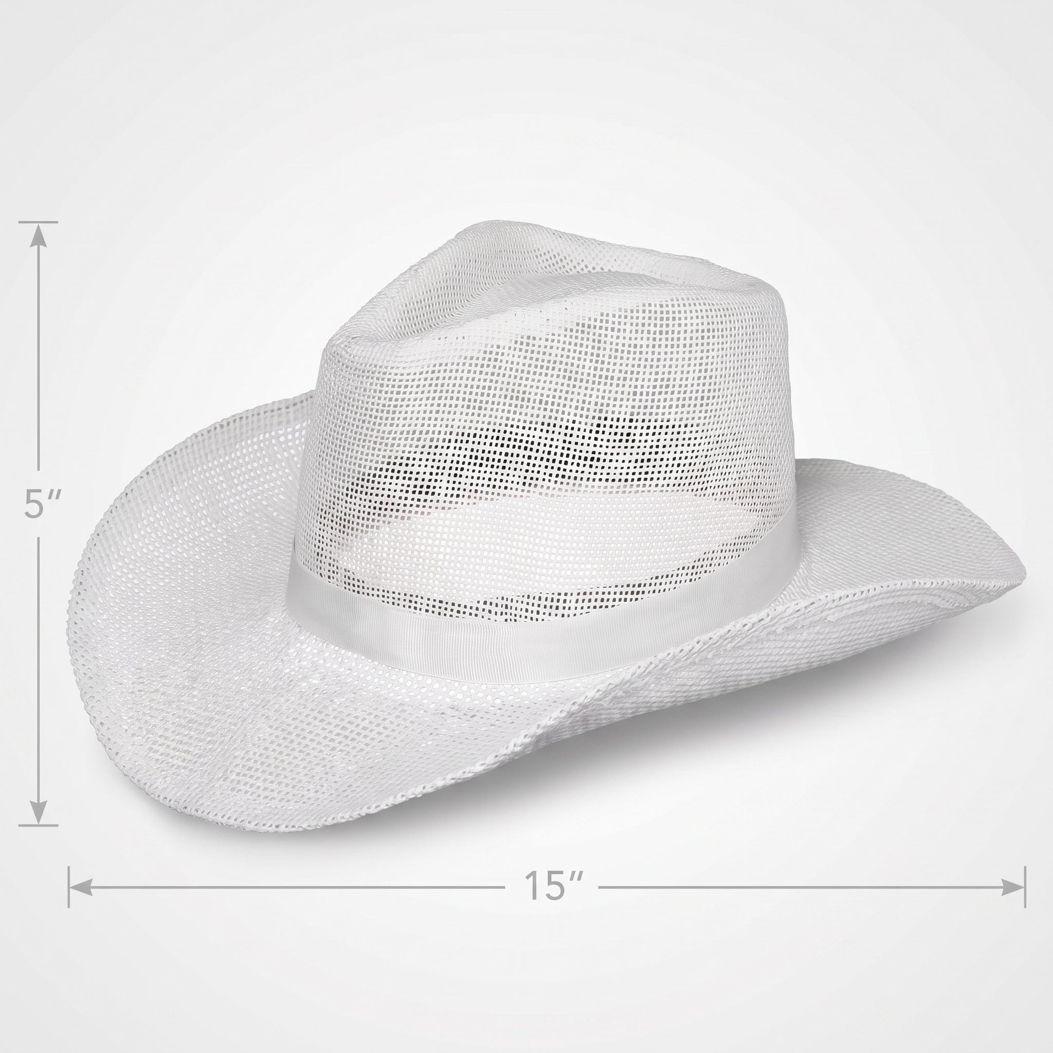 White Straw Cowboy Hat - One Size