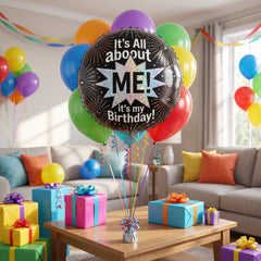 "It's All About Me" Birthday Mylar Balloon - 18-Inch Foil