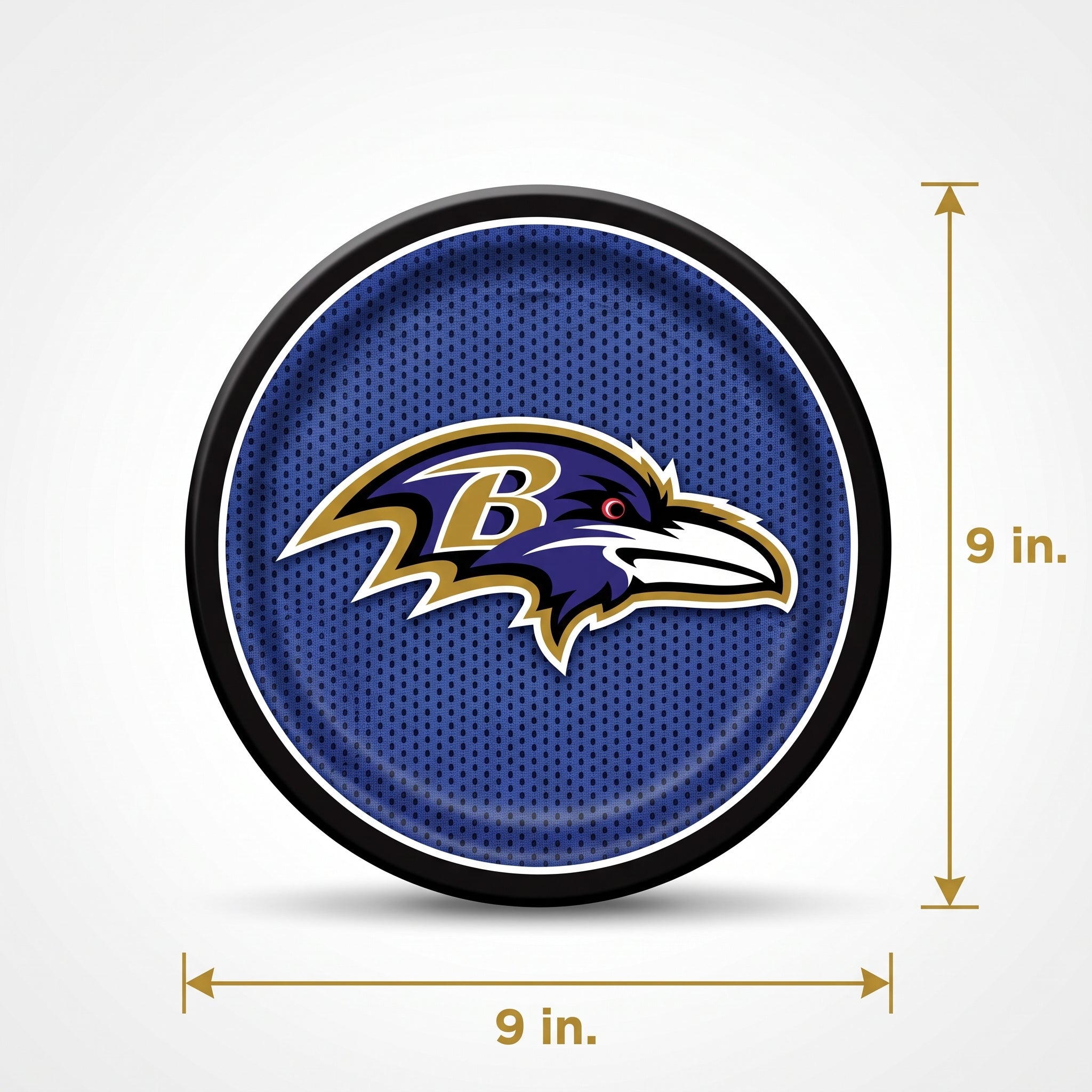 Baltimore Ravens 9" Round Paper Plates - NFL Party Supplies