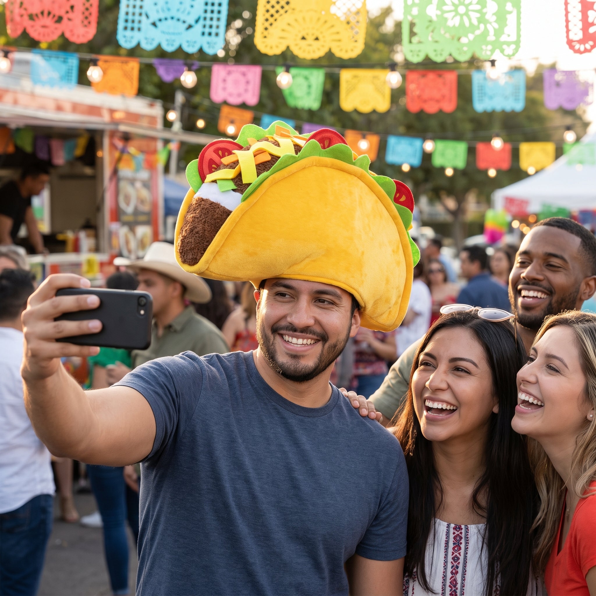 Fiesta Fun Giant Taco Hat - Novelty Wearable Accessory