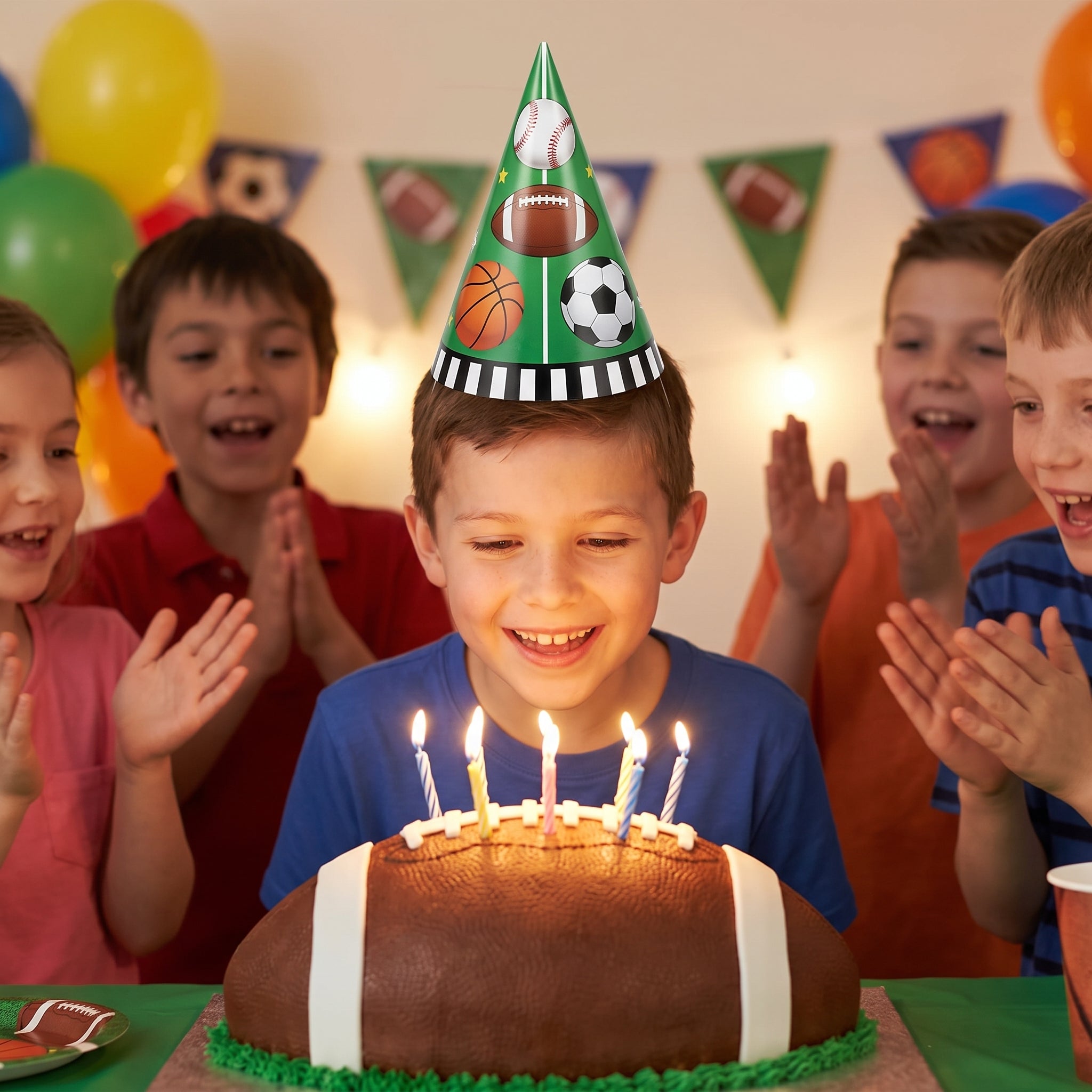 All-Star Sports Cone Party Hat - Pack of 8