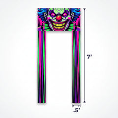 Creepy Carnival Neon Blacklight Doorway Curtain