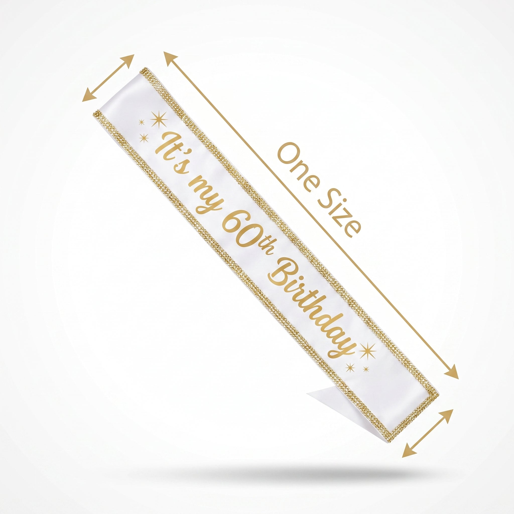 Golden Age 60th Birthday Celebration Sash