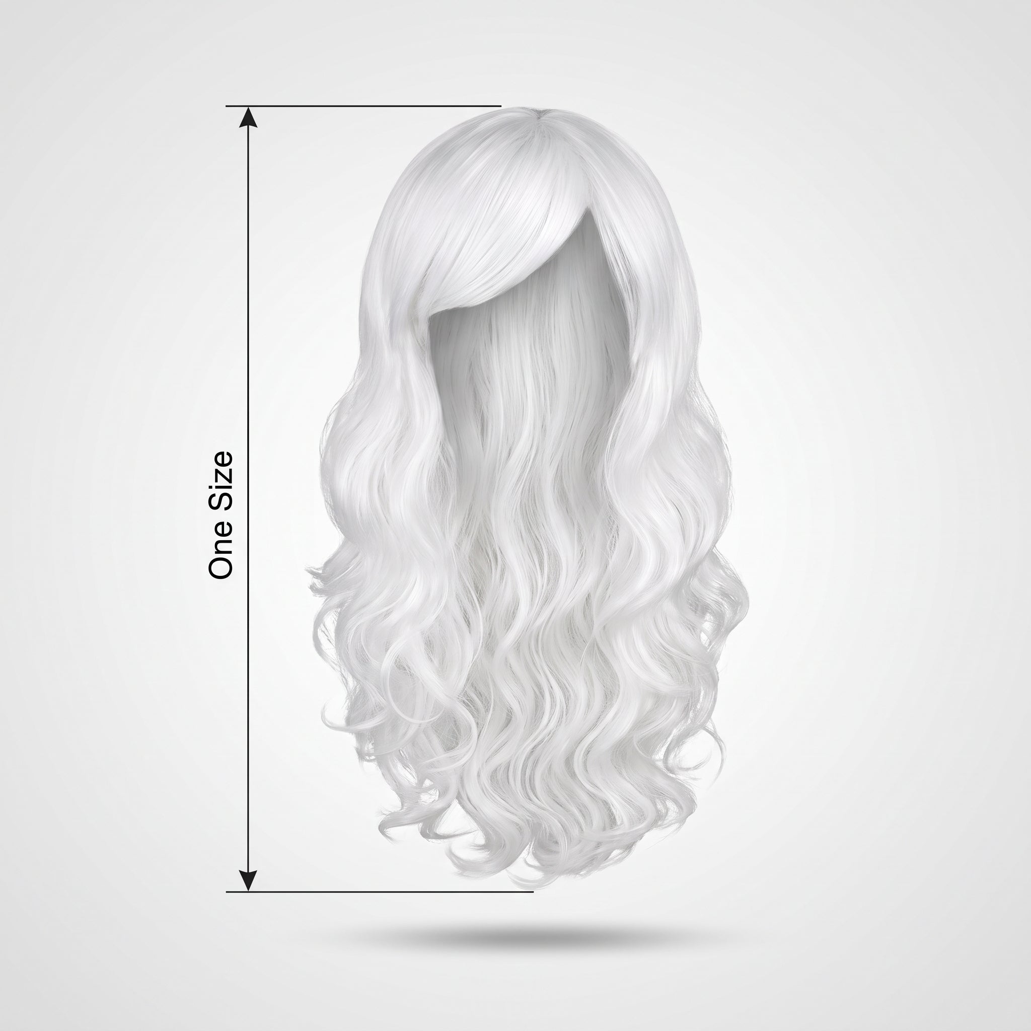 Long Glamorous White Wig - One Size