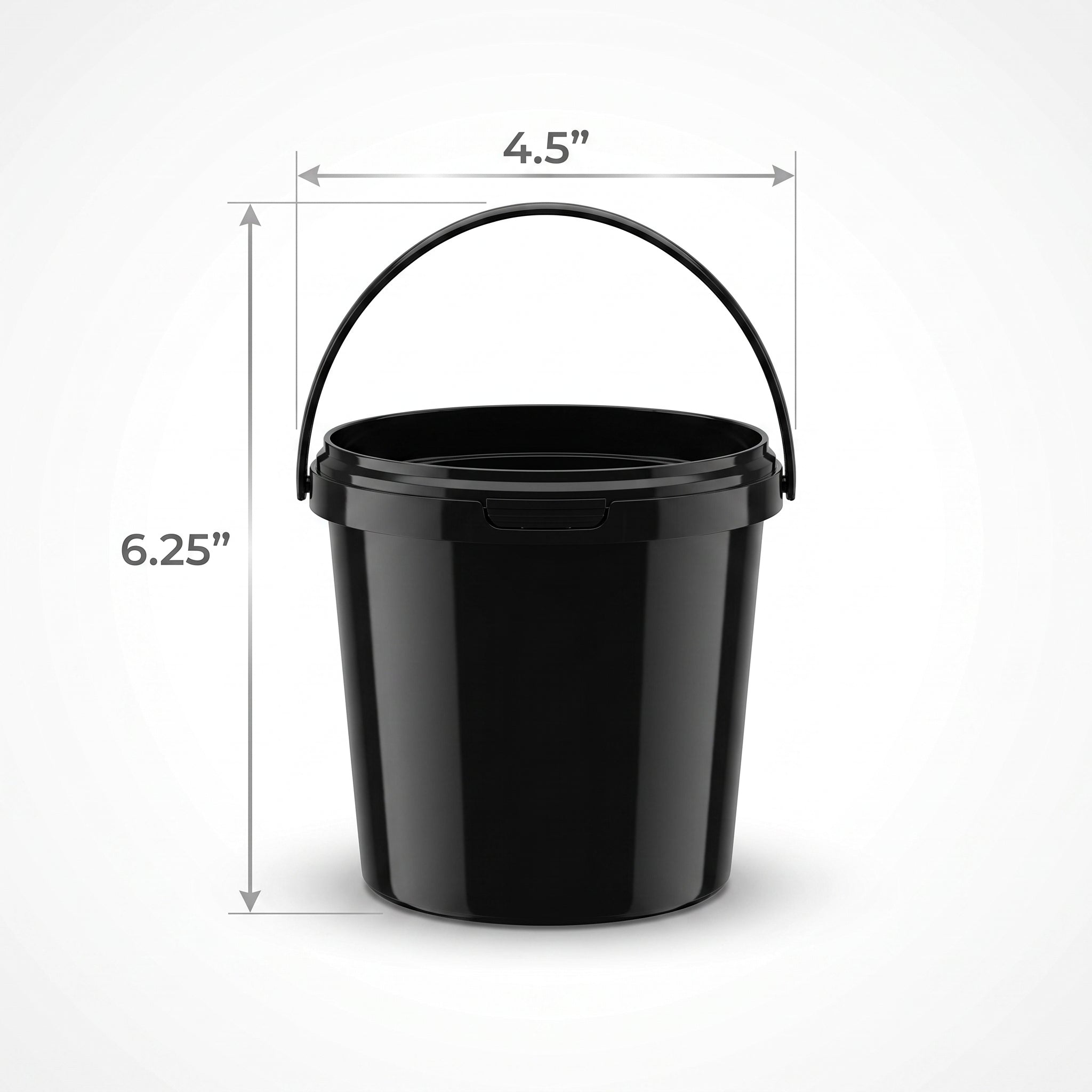 Black Plastic Favor Pail for Parties