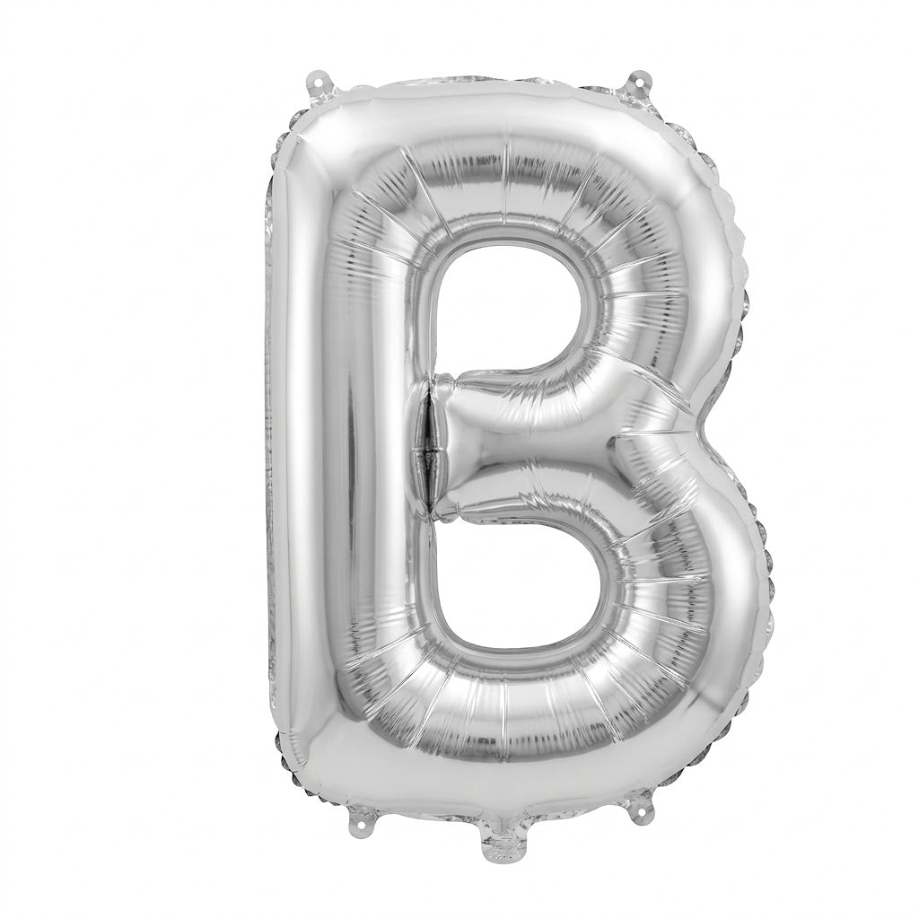 Silver Foil SuperShape Letter B Balloon
