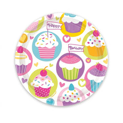 Cupcake Party 7" Round Paper Plates