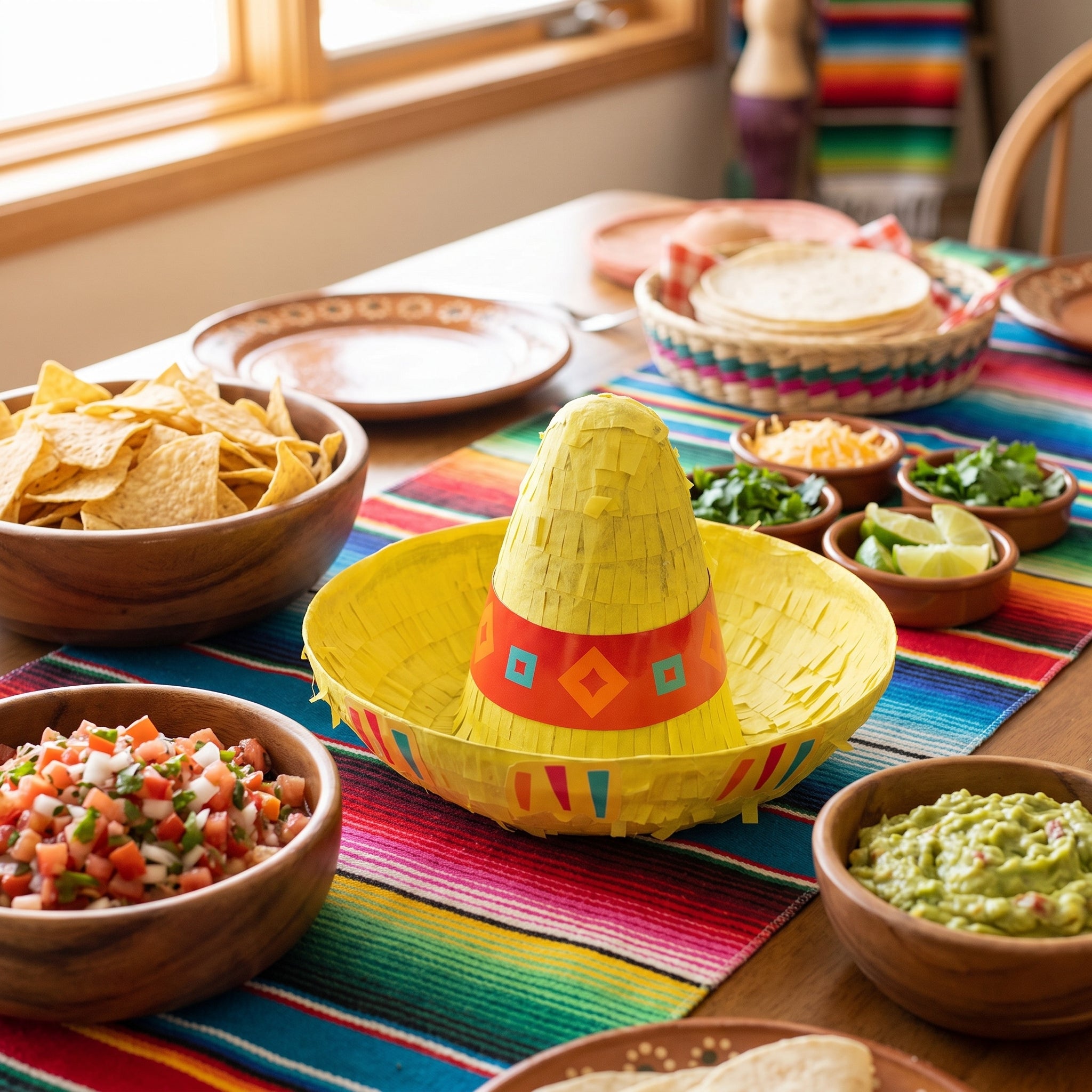 Mini Sombrero Piñata Decoration for Festive Fiesta Fun