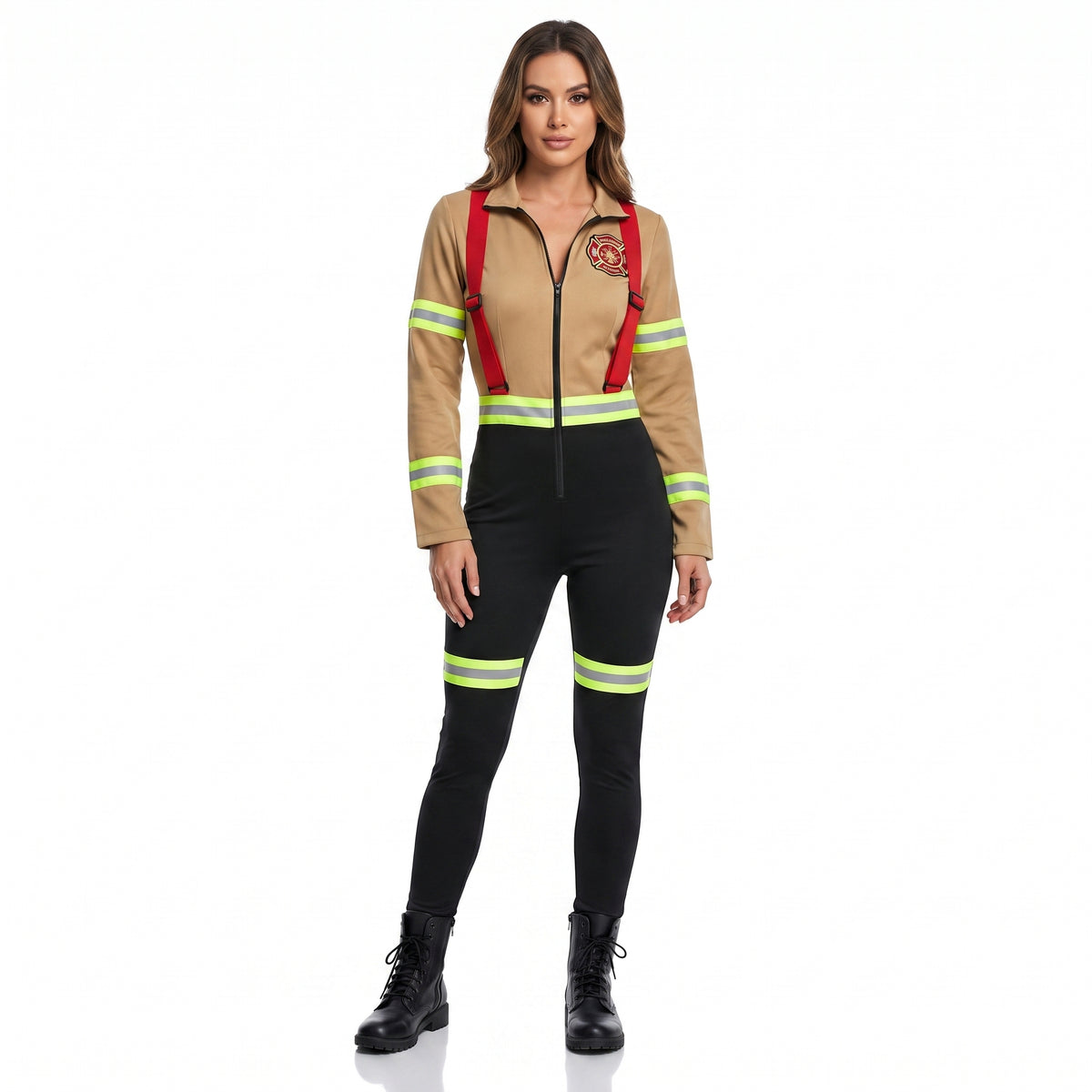 Women's Fiery Firefighter Halloween Costume - Adult L (10-12)