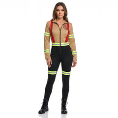 Women's Fiery Firefighter Halloween Costume - Adult L (10-12)