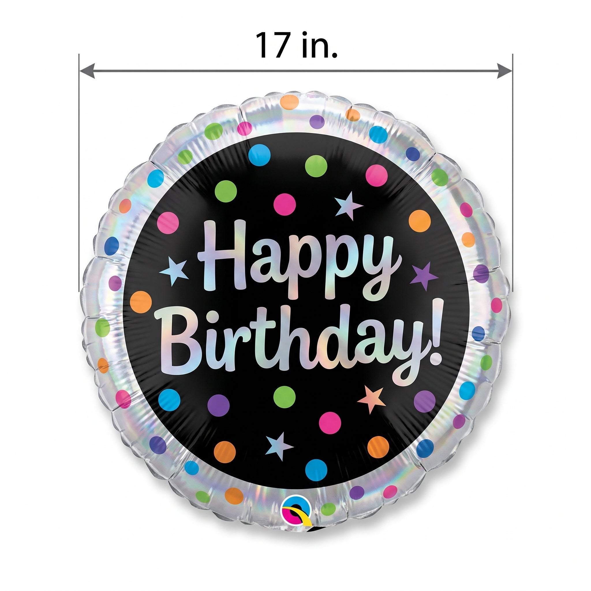 17" Polka Dot Foil Birthday Balloon