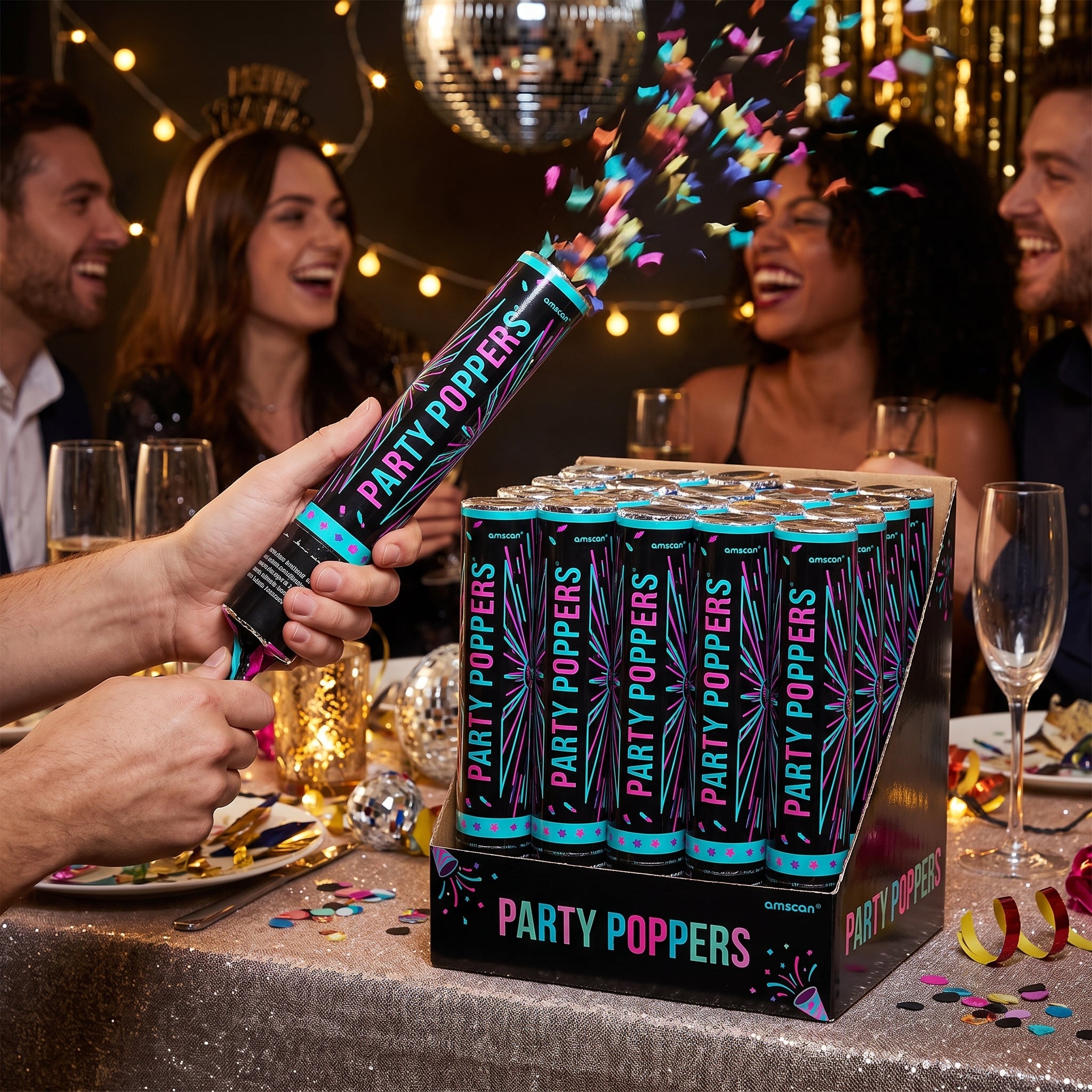 Finally 21 Confetti Party Poppers - Pack of 12