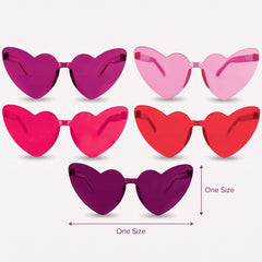Valentine's Day Heart-Shaped Glasses Multipack - 10 Count