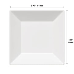 2.75 In. White Square Miniature Plates | 20 Count