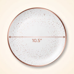 Elegant 10.5" Rose Gold Melamine Dinner Plate