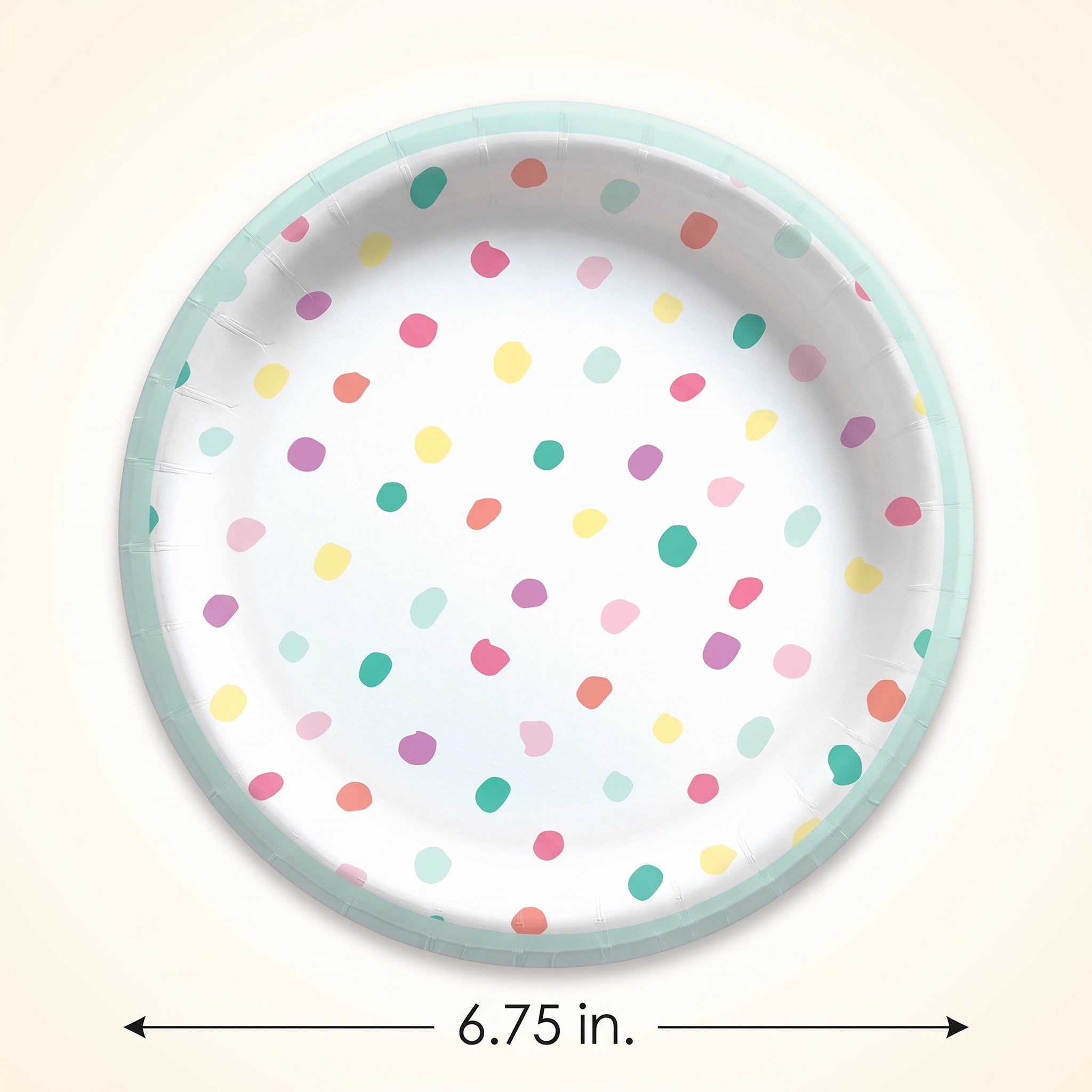 Easter Blessings 6.75" Polka Dot Paper Plates
