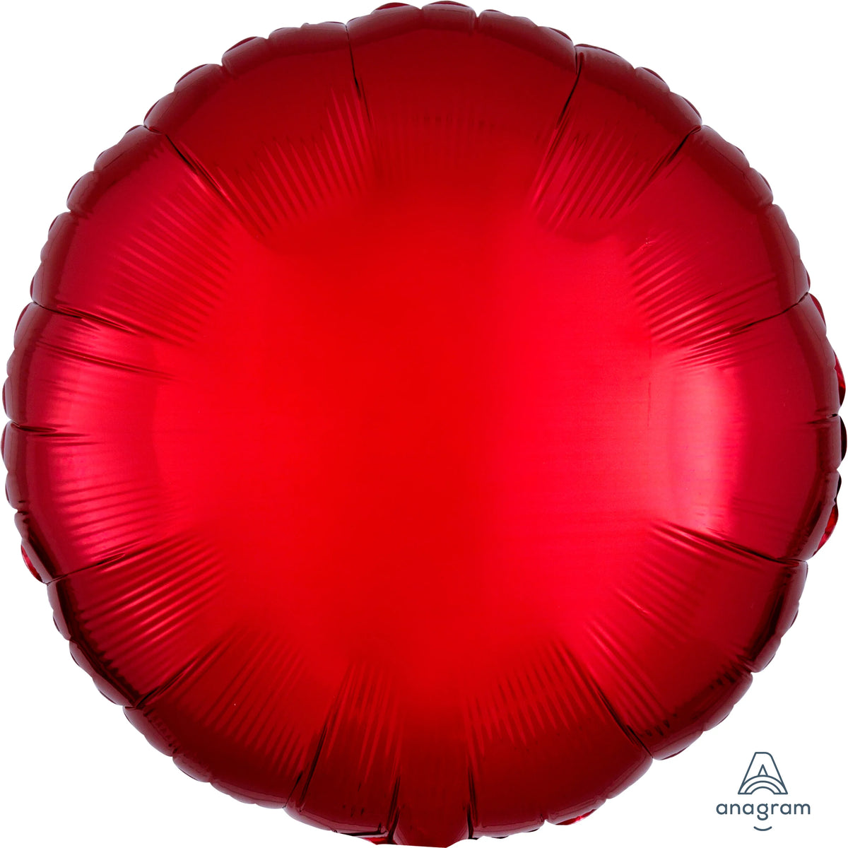Vibrant Red Metallic Foil Balloon - 18 Inch Circle