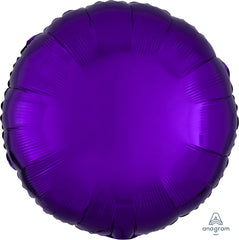 Metallic Purple Circle Foil Balloon - 18"