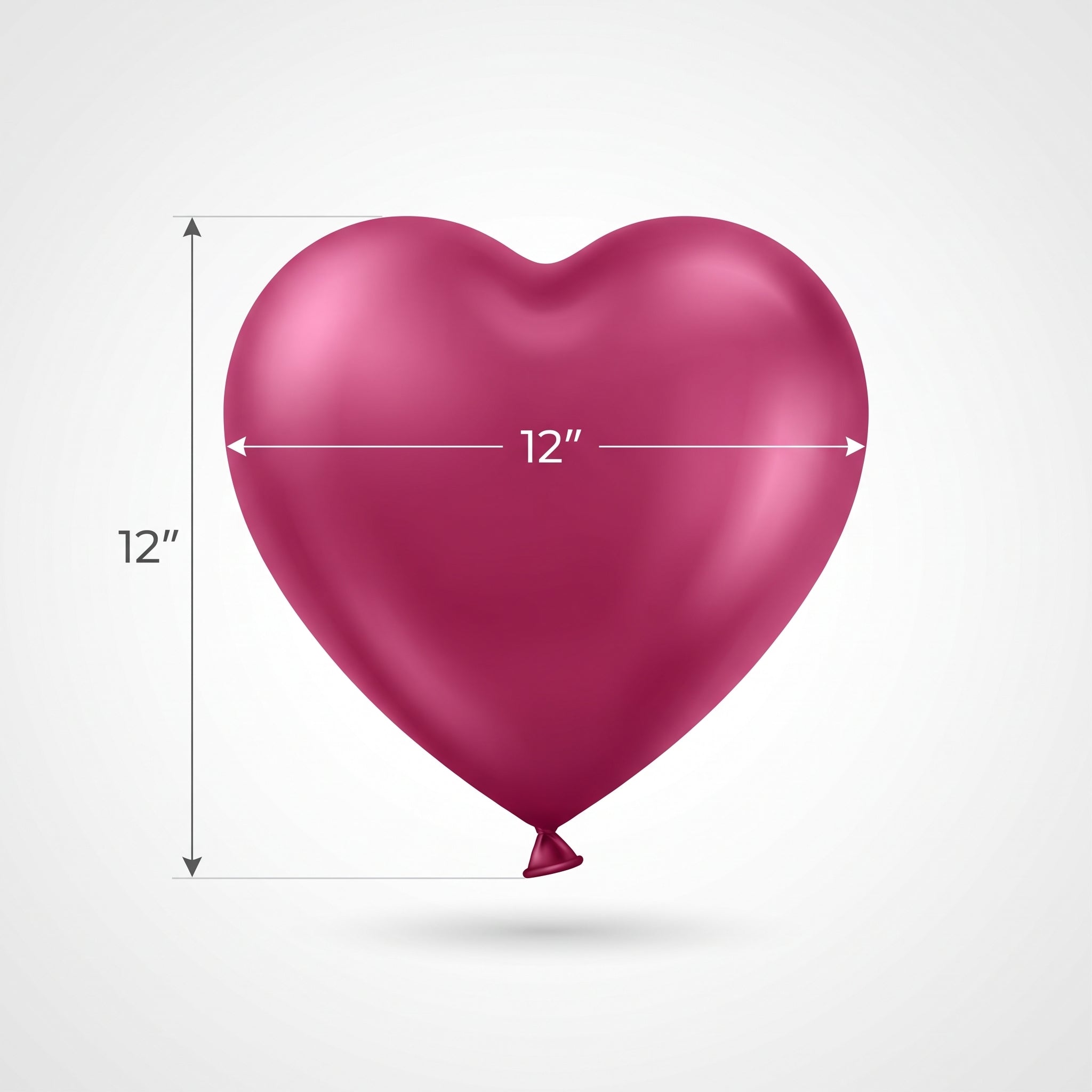 Satin Luxe Heart Shaped Latex Balloons, 12-Inch, New Pink, 6-Pack