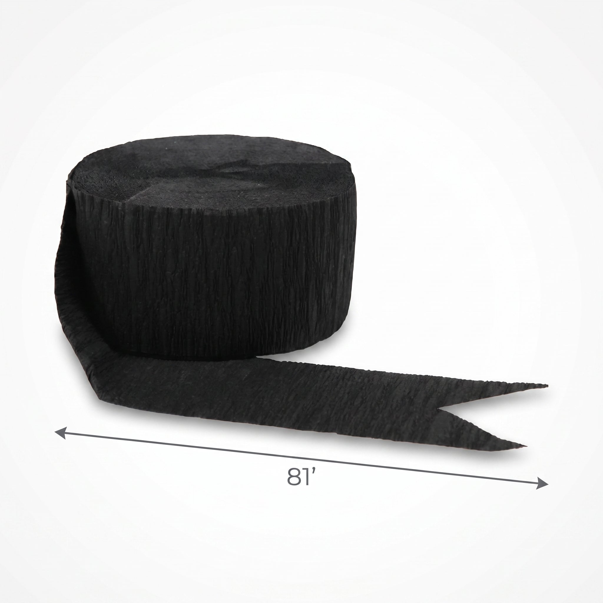 Classic Black Crepe Streamer - 81ft