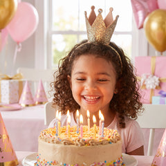 Glittering Gold Birthday Crown Headband