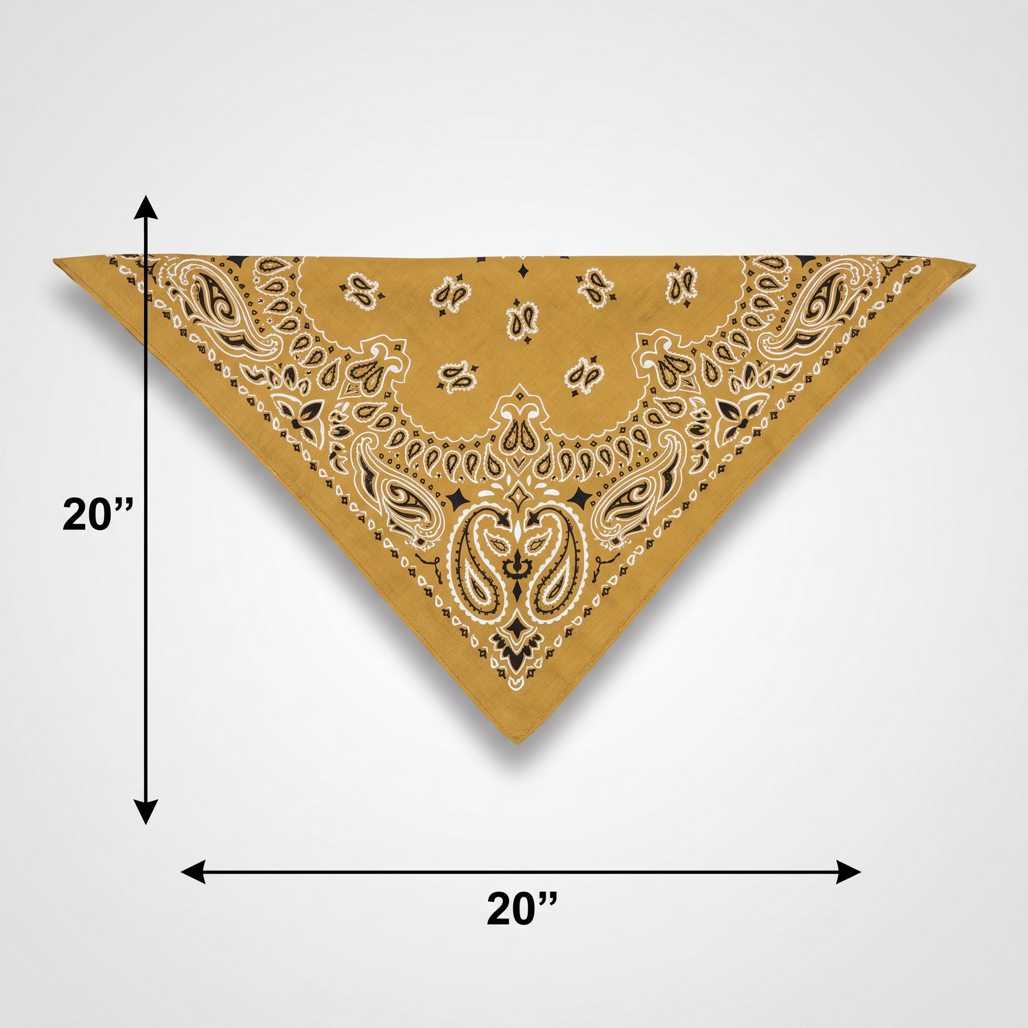 Gold Paisley Bandana - Versatile Costume Accessory