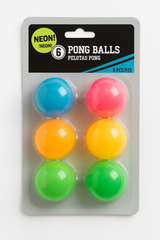 Neon Glow Beer Pong Balls - 6 Pack
