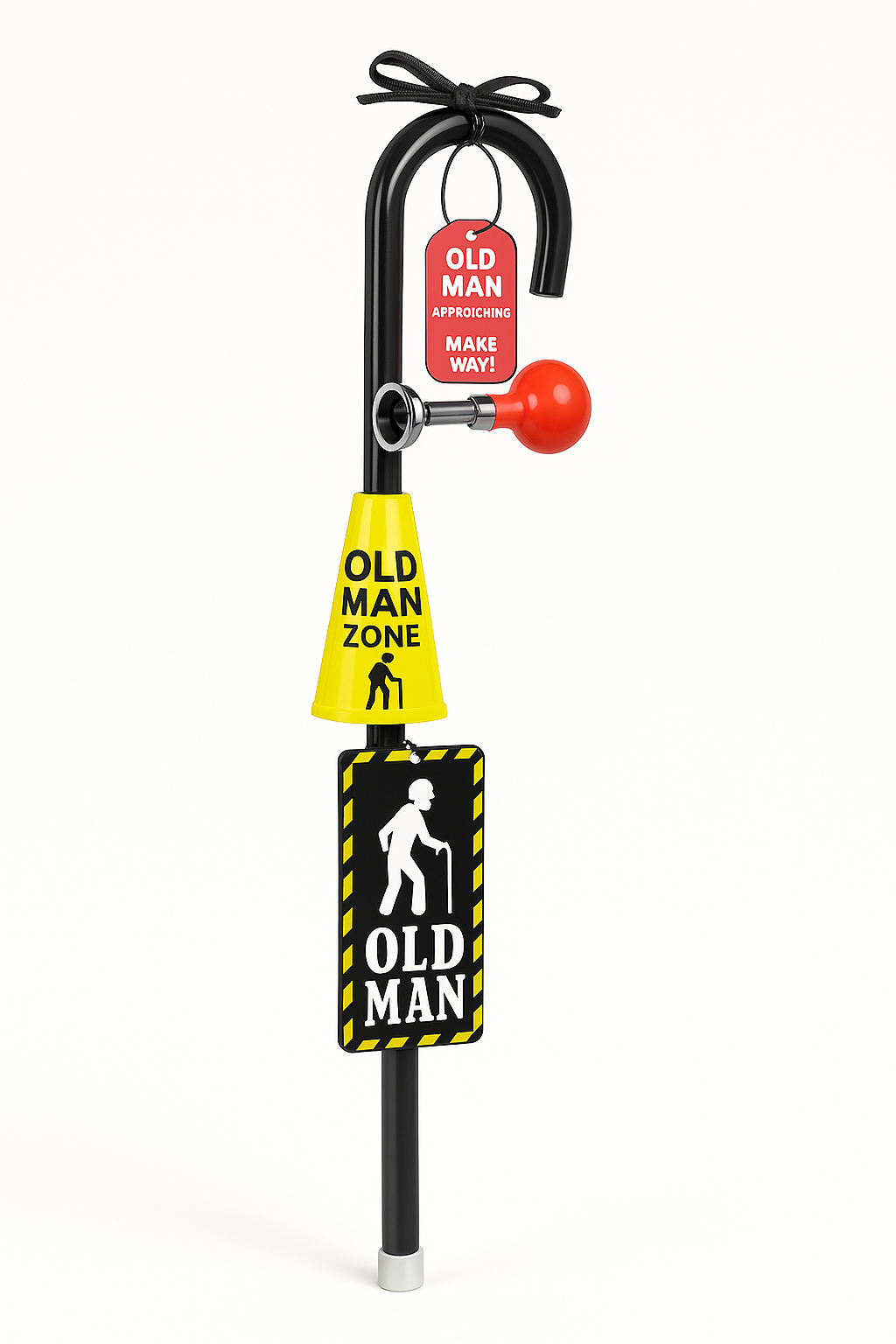Over the Hill "Old Man Approaching" Novelty Cane ‚Äì Perfect Gag Gift for Birthdays