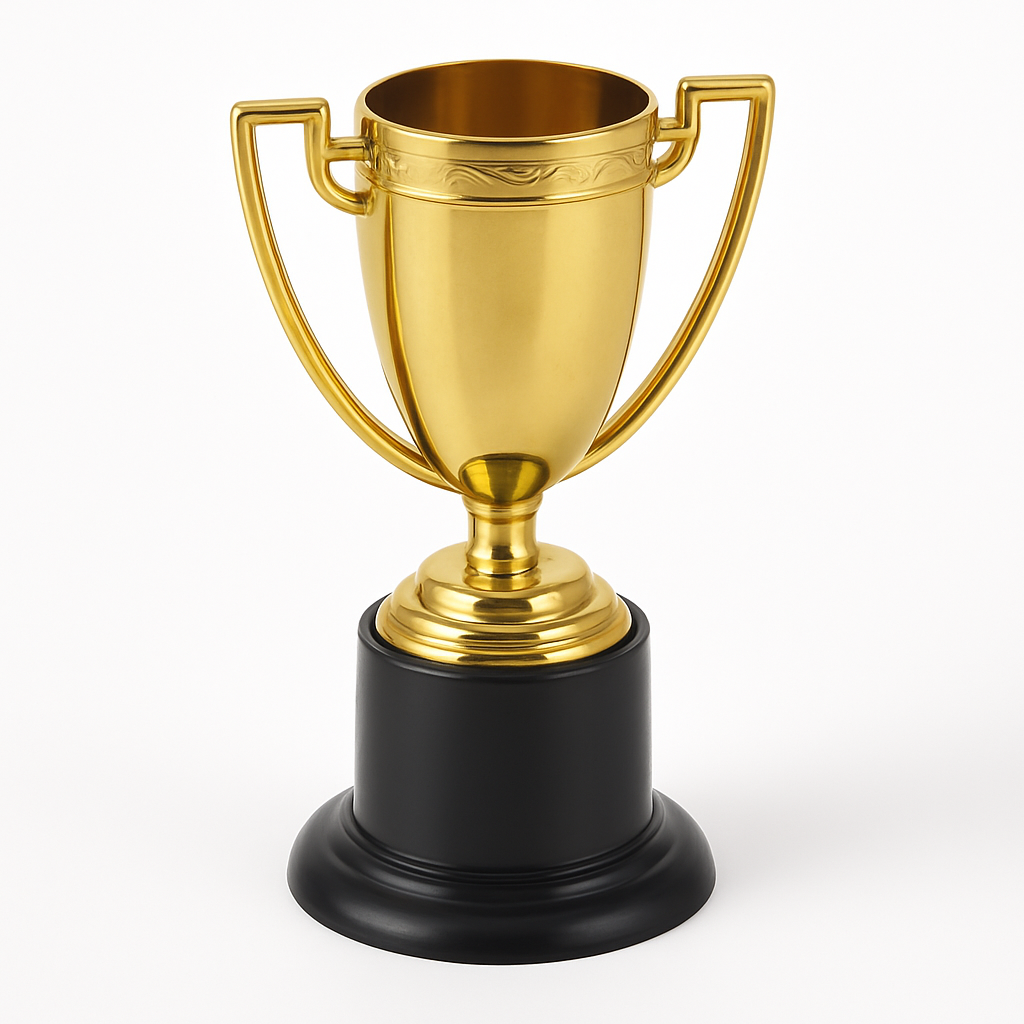 Gold Mini Trophy Party Favors, 8-Pack