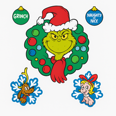 Dr. Seuss Grinch Christmas Window Decals