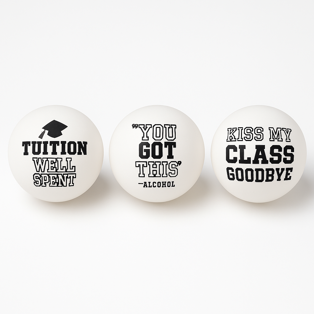 Edgy Pong Balls - Graduation Party Pack