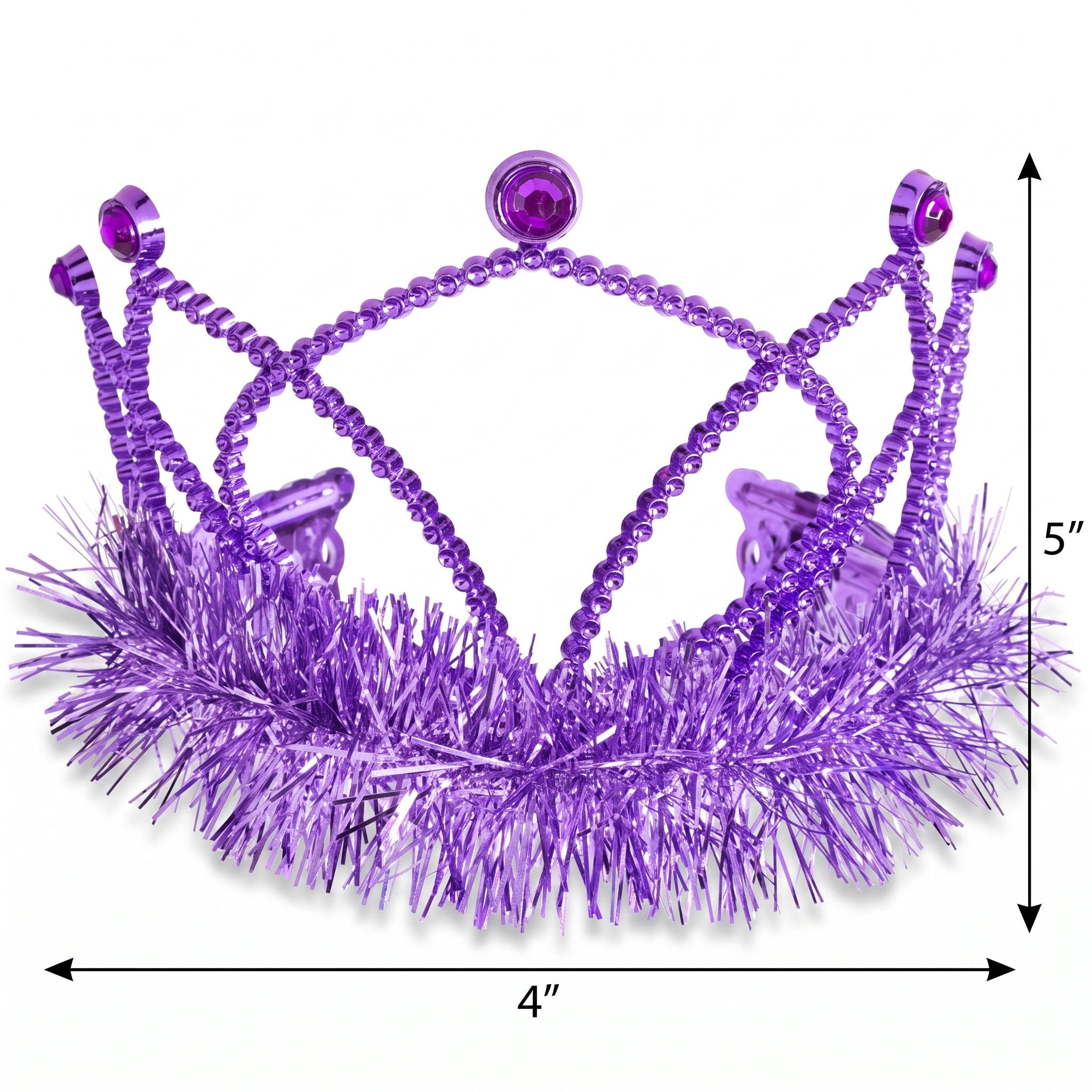 Purple Tinsel Trim Tiara