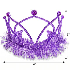 Purple Tinsel Trim Tiara