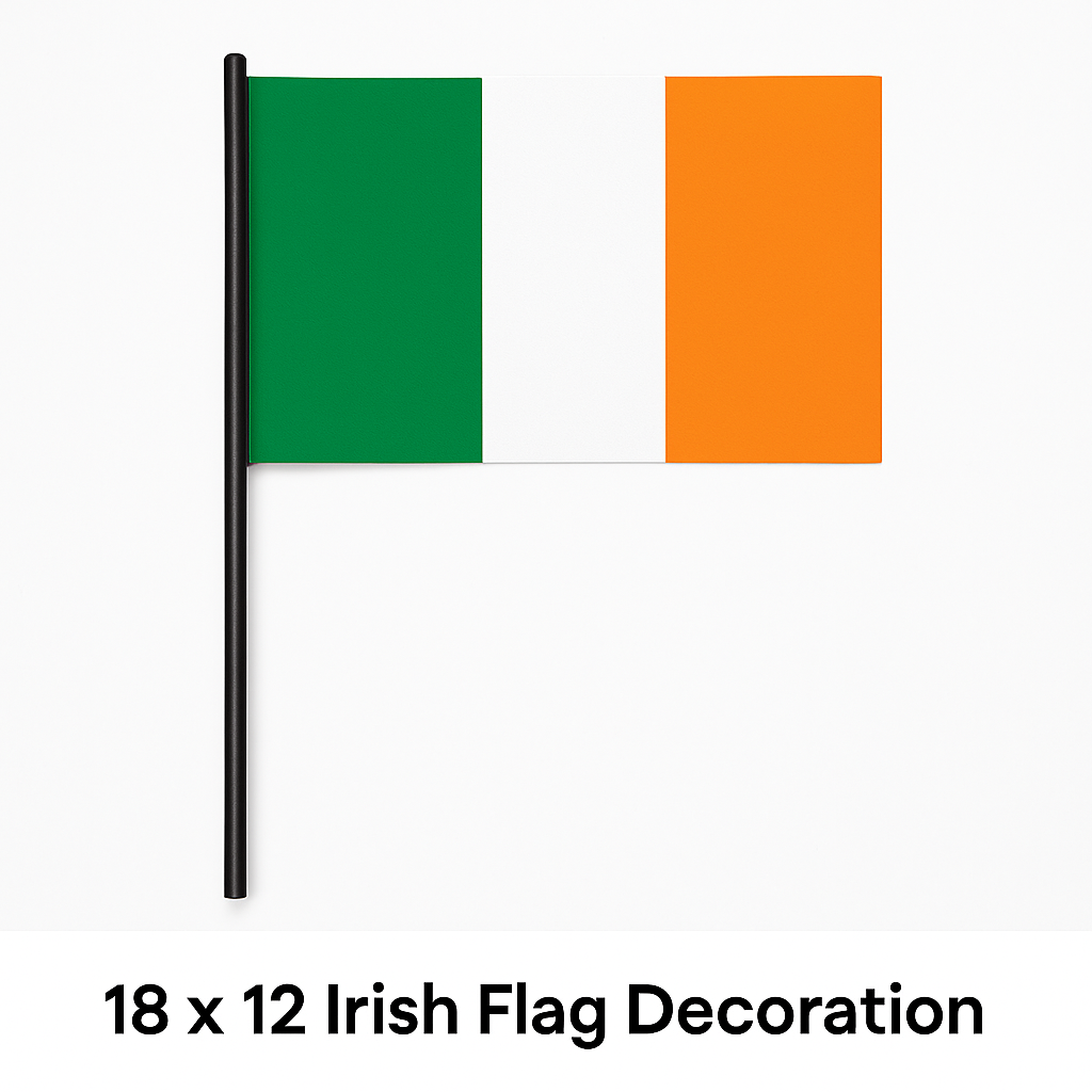 Large 18" x 12" Irish Flag Decoration