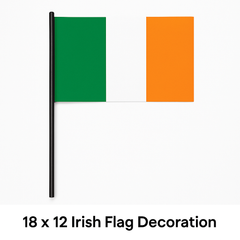 Large 18" x 12" Irish Flag Decoration