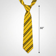 Harry Potter Hufflepuff Costume Tie for Kids - Black & Yellow Stripes
