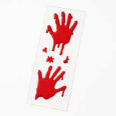 Asylum Bloody Handprints Gel Cling Halloween Decorations