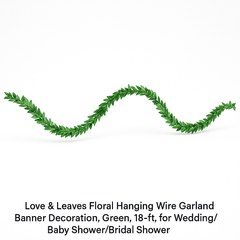 Love & Leaves Wire Leaf Garland for Weddings ‚Äì 18 ft